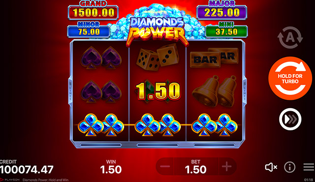 Diamonds Power:  Hold and Win