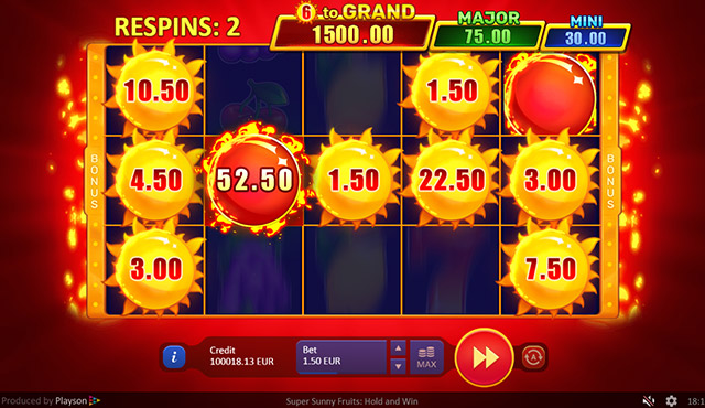 Super Sunny Fruits: Hold and Win